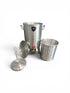 30 Qt Turkey Fryer Powered Pot With Drain Valve, Lid & Turkey Rack