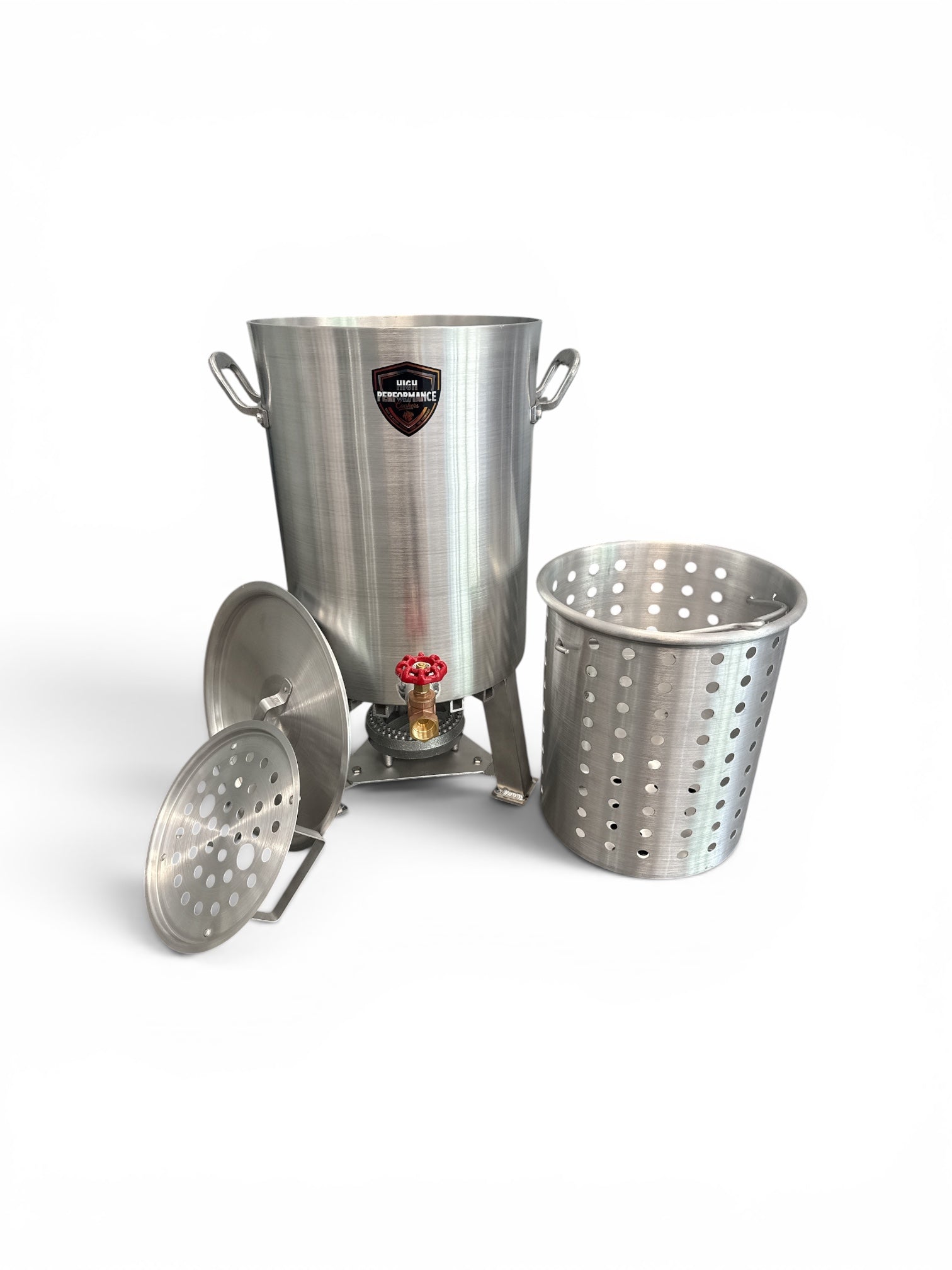 30 Qt Powered Pot With Drain Valve, Basket & Lid