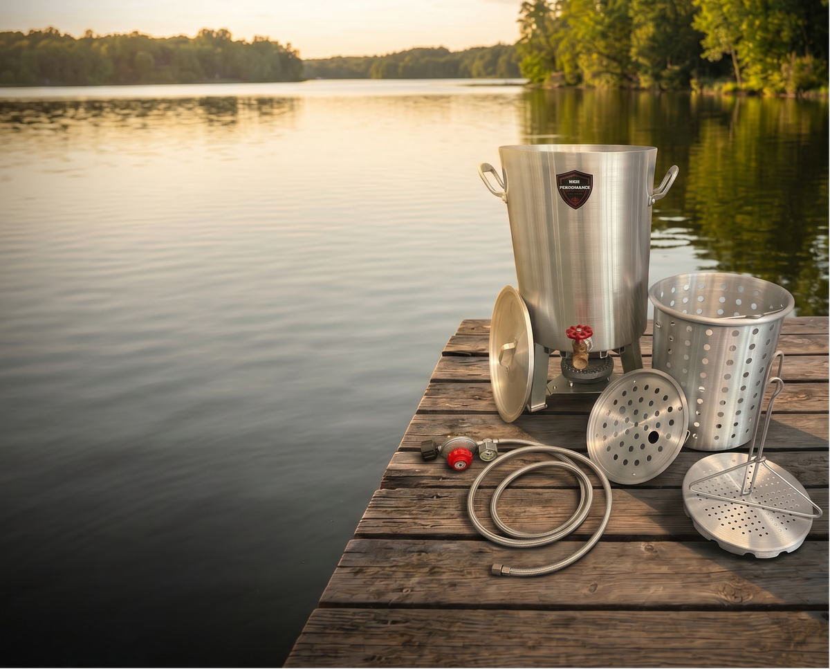 Cooker For Fish Seafood Boil Equipment | Pots and Burners for Crawfish, Shrimp, Crab ...