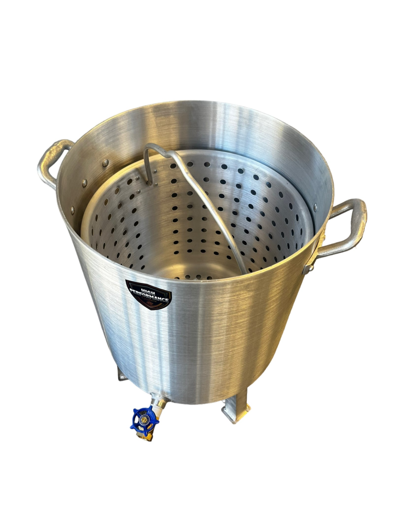 A 60 QT boil pot and basket