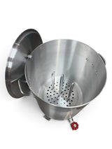 60 Qt Dual Turkey Fryer Pot With Drain Valve / Lid & Turkey Rack