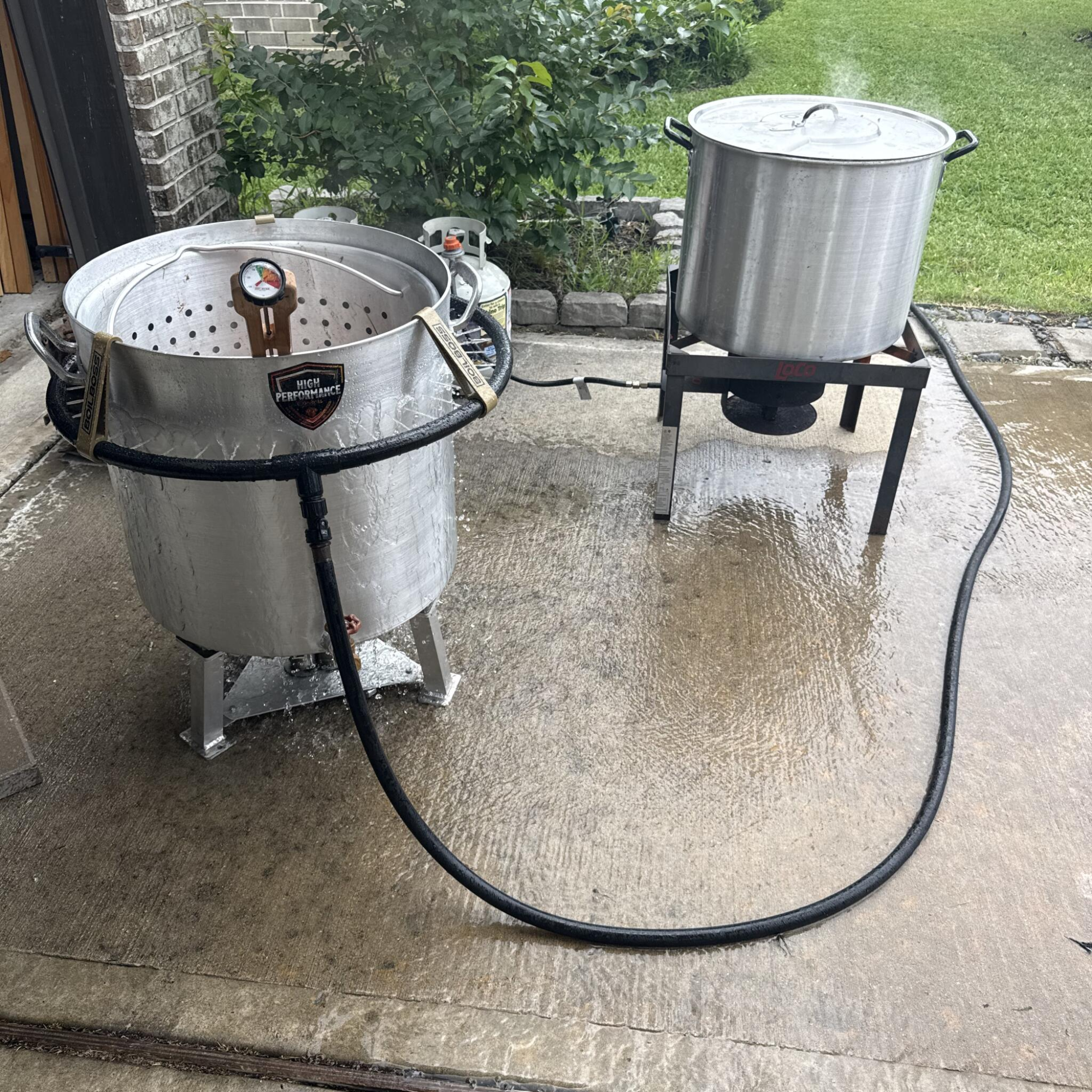Customer-provided image of patented High Performance Technology and Boil Boss in use