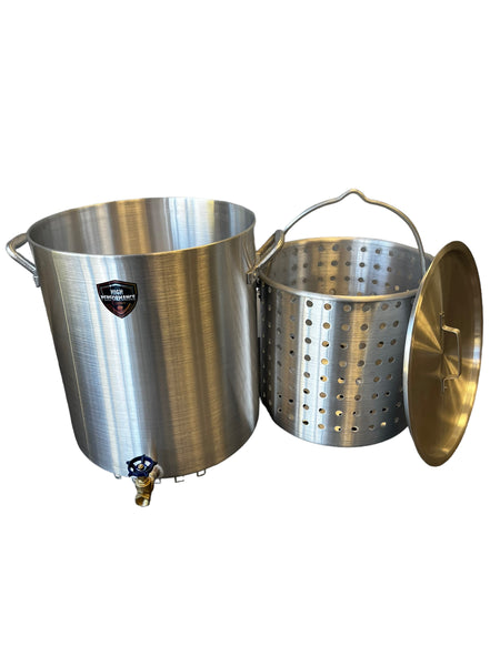 60-Qt. Stockpot with Steaming Rack