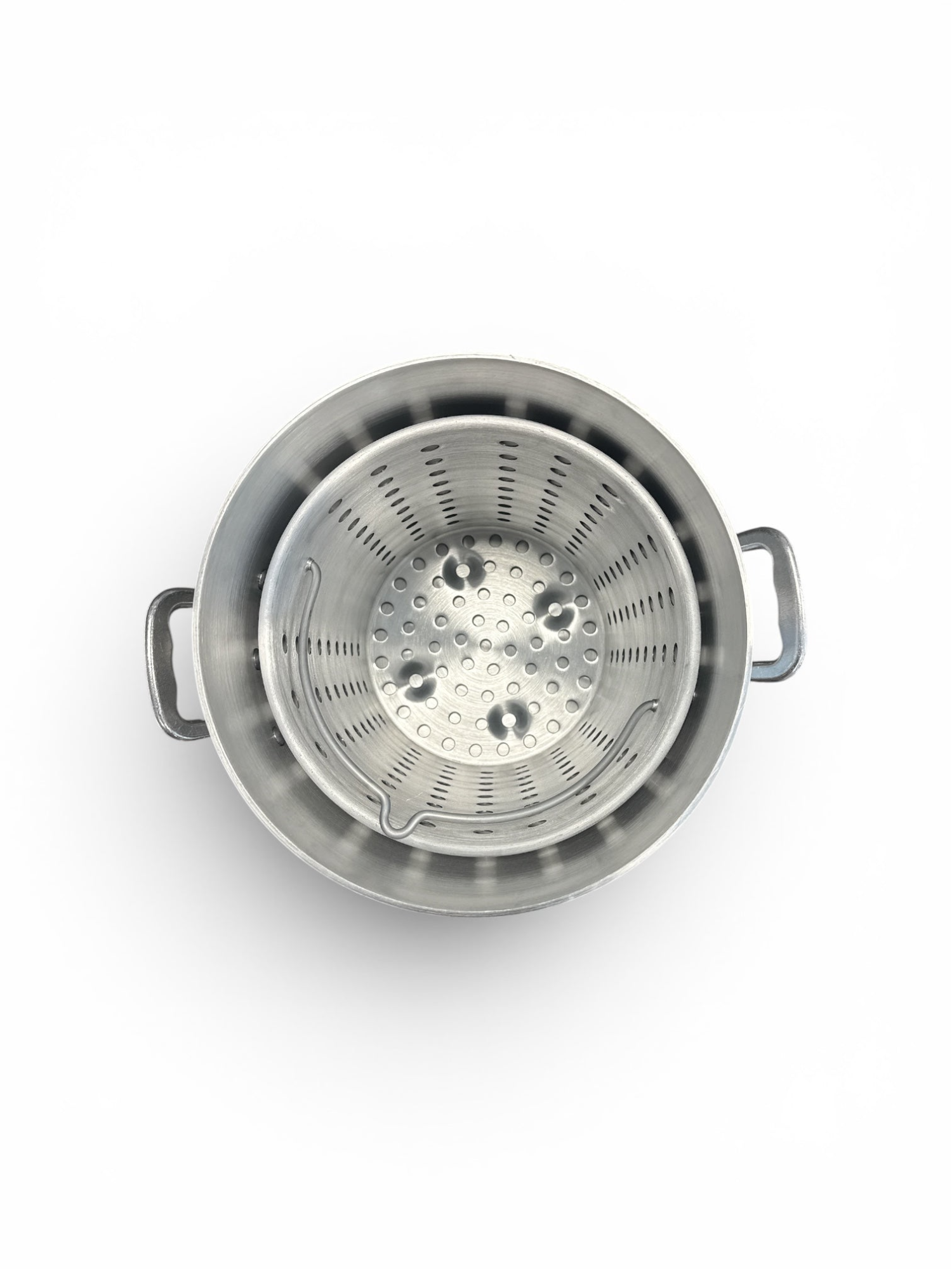 inside view of the 30 QT aluminum pot