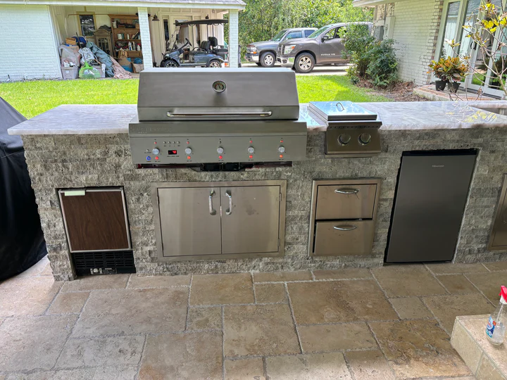 Predator rust-resistant grill in an outdoor kitchen