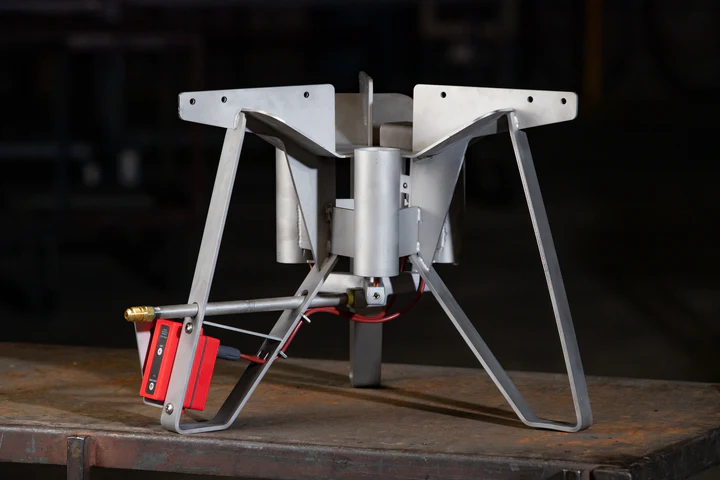 The Boil Boss Triple Jet Propane Burner on a table